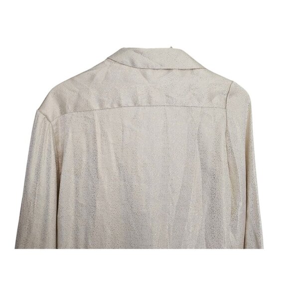 NWT Women's - Hellessy Gold Silk Long Sleeve Blouse, Size 4 - Picture 10 of 11